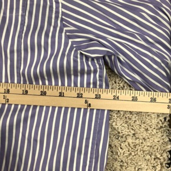 Lincs Men's Long Sleeve Size XL Purple Striped Button Up Shirt Casual Business - Picture 6 of 7